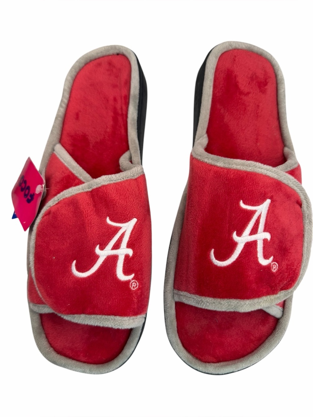 Alabama Crimson 'A' Red Slide Slippers